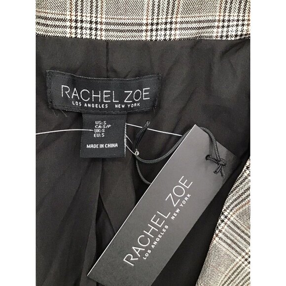 Rachel Zoe Womens Size Small Plaid Long Sleeve Open Front Blazer - Picture 2 of 6